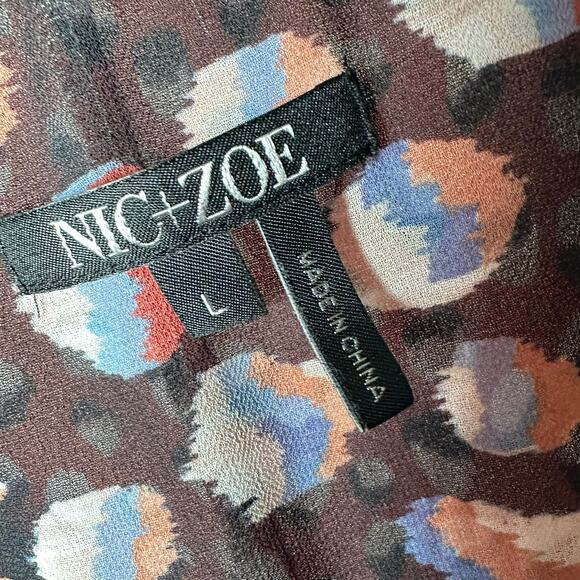 NIC + ZOE Blue Dahlia Maxi‎ Dress Womans Large - Picture 8 of 14